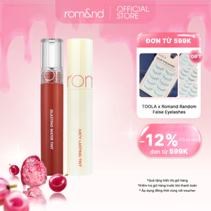 Combo Son Tint bóng lì Hàn Quốc Romand Juicy Lasting Tint 5.5g + Son tint nước Romand Glasting Water Tint 4g