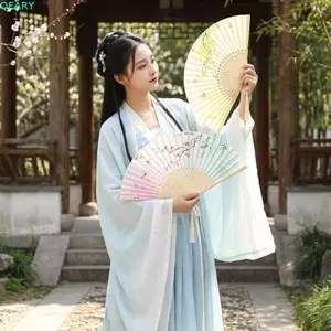 Quạt tre QEARY, Quạt gấp tua rua bướm phong cách, Quạt cầm tay hoa mận cổ điển Phụ kiện Hanfu