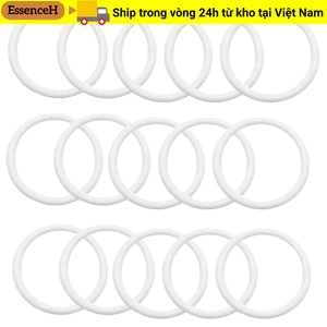 ESSENCEH 30 chiếc Vòng tròn màu trắng, Vòng tròn Dreamcatcher màu trắng bằng nhựa, Vòng tròn bằng nhựa Vòng tròn Dreamcatcher 60mm Vòng tròn bắt giấc mơ cho đồ dùng bắt giấc mơ