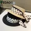 Mũ Rơm FEDAOG, Chống Nắng Chấm Ruy Băng Du Lịch Đi Biển Mũ Chống Nắng, Vành Rộng Hợp Thời Trang Pháp Flat Top Mũ Mùa Hè