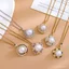 Thời Trang Retro Nhẫn Ngọc Trai Vòng Cổ Phụ Kiện Tính Khí Đơn Giản Cao Cấp Đồng Tinh Tế Micro-Ind Zircon Phụ Kiện