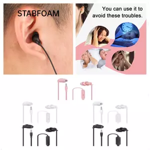 STABFOAM Tai nghe nhét tai STABFOAM Stereo Silica Gel Tai nghe ngủ có dây