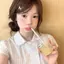 Cổ búp bê phong cách đi lại hàng ngày Áo sơ mi ngắn tay sọc trắng dành cho nữ Mùa hè Phong cách mới Niche Tính khí Thiết kế dáng ôm hơn Cảm giác