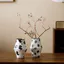 Đen Trắng Vintage Bình Gốm Handmade Nghệ Thuật Hoa Nhỏ Tàu Cho Phòng Khách Phòng Ngủ Lối Vào Trang Trí Nội Thất Nhà Trang Trí Tối Giản Phong Cách Scandinavia