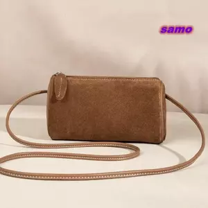 Túi đeo vai SAMO, Túi xách nữ da lộn cổ điển thanh lịch, Túi xách nữ thông thường bằng lông cừu sang trọng dành cho nữ