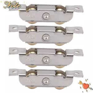 NOTE1 4 Con Lăn Cửa Sân Trượt Lắp Ráp, Con Lăn Đôi Có Ốc Vít Con Lăn Cửa Trượt, Con Lăn Tandem Con Lăn Bóng Đồng Thép Không Gỉ Sử Dụng Văn Phòng