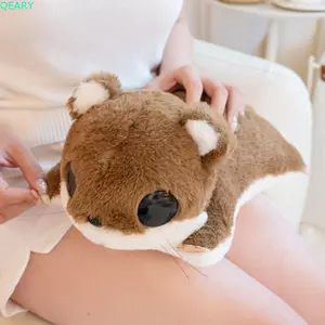 QEARY Chuột Bay Thú Nhồi Bông, Hoạt Hình Dễ Thương Màu Cam Đường Nâu Glider Đồ Chơi Sang Trọng, Phong Cách Anime Handmade Đuôi Dài Chất Liệu Mềm Sóc Bay Sang Trọng Đảng Prop