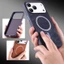 Bao da thu hút từ tính PC và vật liệu Tpu Vỏ điện thoại cho iPhone 17 Air 16 15 14 13 Pro Max Sạc không dây Magsafe Cover