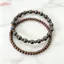 HFSHY Hematite Vòng Tay Đính Hạt Nâu 1 / 2 Chiếc Bề Mặt Co Giãn Đánh Bóng Nhẹ Trang Sức Thời Trang Cho Ngày Lễ Mặc Hàng Ngày VN