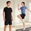 Bộ đồ nam mùa hè Ice Silk Bộ đồ thể thao nam dáng rộng Bộ đồ thể thao hai mảnh Áo thun khô nhanh Quần short AK0K