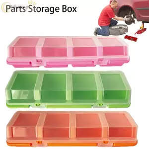 EDIWANY 1 Cái Hộp Bảo Quản, Hộp Sắp Xếp Vít Chất Liệu Nhựa Nhiều Màu, Hộp Linh Tinh 4 Ngăn Hiển Thị Lưu Trữ Có Nắp Dụng Cụ Phần Hộp Đựng Phụ Kiện Phần Cứng