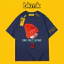 BKMK Tide Print Teen Nam Nữ Tay Ngắn Xù Đẹp Trai 100% Cotton Cao Cấp Rời Đa Năng Top Cặp Đôi 0704