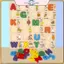 POWER Montessori Câu đố bằng gỗ Số chữ cái Phân loại toán học Bộ giáo dục STEM dành cho trẻ mới biết đi tại nhà.