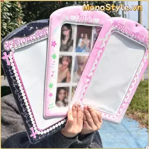 Giá đỡ Photocard MONOSTYLE, Vỏ thẻ A4 lớn, Mặt dây chuyền túi PVC INS đẹp mắt