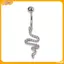 VFZ Zircon Bụng Nút Nhẫn Đục Lỗ Hình Rắn Rốn Nhẫn Cơ Thể Gợi Cảm Trang Sức Pha Lê Xuyên Cho Nữ Phụ Kiện Thời Trang Louislifecool