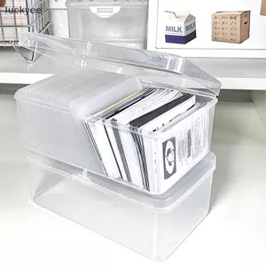 Luckyew Photocards Hộp Bảo Quản Trong Suốt Stiers Hàn Quốc Thần Tượng Thẻ Để Bàn Lưu Trữ Người Tổ Chức Phân Loại Hộp Văn Phòng Phẩm TQ
