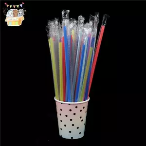 100Pc Trong Suốt Bọc Cá Nhân Ống Hút Uống Pp Ống Hút Đồ Dùng Dự Tiệc ELWW