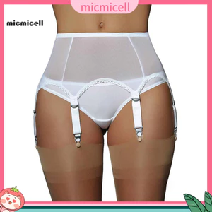 MIC _ Perspective Thắt lưng nữ Garter có thể điều chỉnh sáu kẹp Garter Leg Harness Phụ kiện cho tuần trăng mật