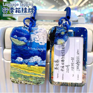 Tranh Dầu Đựng Thẻ Hành Lý Thẻ Tên Thẻ Hành Lý Thẻ Ký Thẻ Chống Mất Thẻ Kiểm Tra Ở Nước Ngoài Vali Liệt Kê Cứng