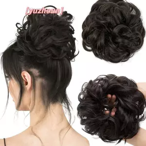 Tóc Tổng Hợp Bun Tóc Giả Nữ Đuôi Ngựa Nối Dài Tóc Scrunchie Co Giãn Thịt Viên Đầu Tóc Scrunchie Quấn Hiện Thực Tự Nhiên