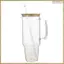 Cốc thủy tinh 40OZ có tay cầm và nắp ống hút cho đồ uống, Cốc cà phê trong suốt có thể tái sử dụng cho nước ép và sữa