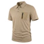 Mùa Hè Nam Jacquard Giải Trí Rời Giải Trí Kinh Doanh Tay Ngắn Ve Áo Túi Dây Kéo Áo Sơ Mi polo Nam W4RS