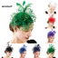 MIC _ Hạt Trang Trí Chấm In Kim Loại Kẹp Fascinator Mũ Lưới Hoa Lông Vũ Trang Trí Đảng Mũ Phụ Kiện Tóc
