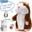 <cosyh>Talking Pet Hamster Plush Toy with Voice Differentiation and Interactive Motions