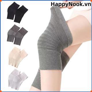 Miếng đệm nẹp đầu gối HAPPYNOOK, Miếng đệm đầu gối dệt kim nhiệt mềm mại, Thiết kế Unisex Stretch Fit Cotton Heat Knee Pads Bảo vệ thể thao