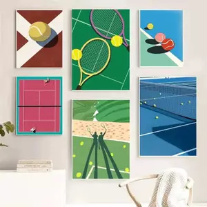 Hiện Đại Tối Giản Tennis Tranh Thư Pháp Hình Ảnh Phòng Ngủ Nhà Nội Thất Trang Trí Tường Canvas Poster Nghệ Thuật Bức Tranh Tường