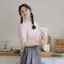 Áo sơ mi ngắn tay dáng rộng kiểu Pháp mùa hè Thiết kế phong cách mới có dây tay phồng Áo sơ mi ngọt ngào