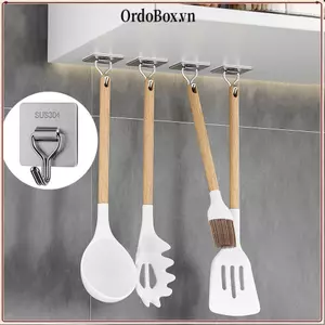 Móc tự dính ORDOBOX, Móc treo tường dán khăn treo tường, Thép không gỉ 304 Khả năng chịu lực mạnh Không cần đục lỗ Móc treo tường