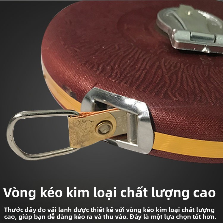 Thước cuộn dây, vải, sợi 20/30/50/100 m, chịu mài mòn, đo đất VLOC