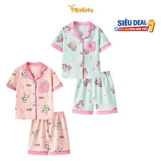 Bộ đồ pijama ngắn tay bé gái Rabity 962.024
