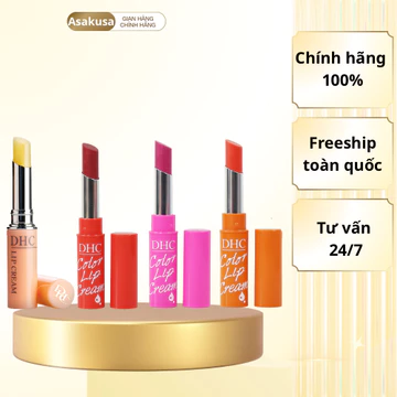 Son dưỡng môi DHC Lip Cream Nhật Bản son dưỡng chống khô môi làm hông môi giúp đôi môi mềm mại giảm thâm