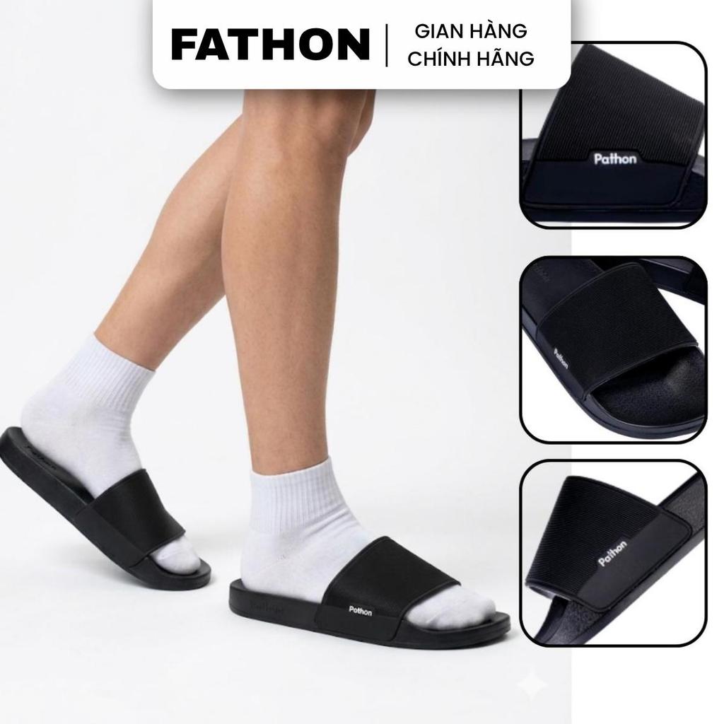 SD23N Dép nam nữ quai ngang slipper Pathon quai PVC: ĐEN/NÂU/XÁM/ HỒNG/TRẮNG SD23N, ĐẾ IP.