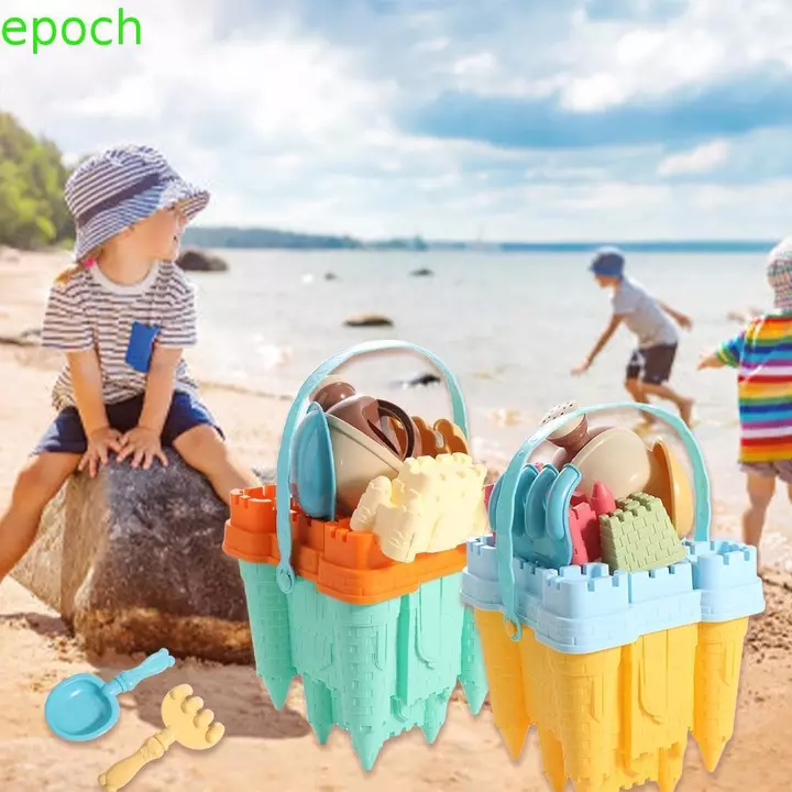 Bộ đồ chơi cát bãi biển EPOCH, Phụ kiện bãi biển Đồ chơi mùa hè Đồ chơi khuôn cát lâu đài, Chơi cát Đồ chơi trẻ em bằng nhựa Vui nhộn Lâu đài vàng Xô chơi Bộ cát Đồ chơi trẻ em