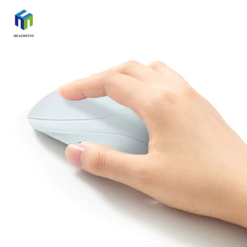 Chuột không dây HEALMEYOU Macaron, Chuột không dây công thái học có thể sạc lại 2.4Ghz + BT5.0, Chuột chơi game không ồn ào Cắm và chạy Chuột không dây Morandi di động Phụ kiện máy tính