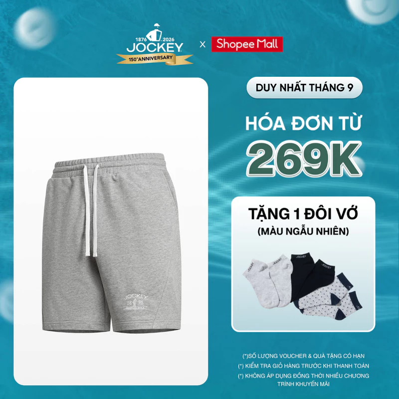 Quần Short Nam Jockey Thun Da Cá Thêu Logo - J4092 — ảnh 1