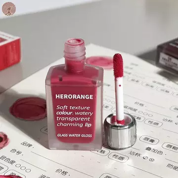 CAGJB HERORANGE Trong Suốt Nước Bóng Son Bóng Gương Thạch Liquid Lipstis Dưỡng Ẩm Lâu Dài Son Tint Stain Mỹ Phẩm VN