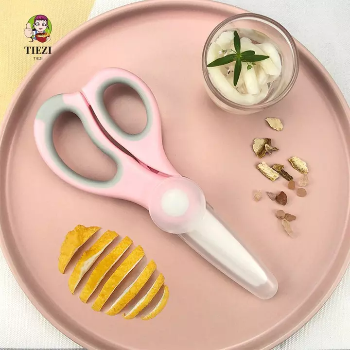 TIEZI Kéo Thức Ăn Cho Bé Đồ Dùng Cho Bé Di Động Bộ Đồ Ăn Cho Bé Hộp Cắt Cắt Hộp Đựng Trẻ Sơ Sinh Hỗ Trợ Cho Ăn