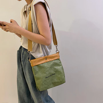Túi Đeo Vai Từ Tính Mới Đơn Giản Lớn Dung Tích Túi Đeo Vai Túi Retro Màu Sắc Tương Phản Túi Đeo Vai Túi Du Lịch Tài Liệu Túi Đeo Vai
