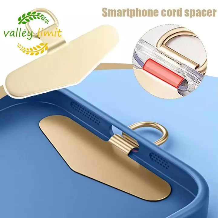 VALLEY LIMIT 5 Khóa Dây Điện Thoại, Đầu Nối Dây Điện Thoại Chắc Chắn Kim Loại, Phụ Kiện Dây Điện Thoại Siêu Mỏng Mịn Mịn Đa Năng Tab Dây Điện Thoại Tất Cả Các Vỏ Điện Thoại