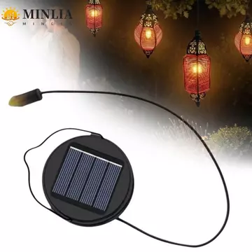 Đèn năng lượng mặt trời MINLIA Thay thế hàng đầu, Đèn treo LED năng lượng mặt trời chạy bằng năng lượng mặt trời DIY, Màu đen chống nước 400Mah Đèn trang trí năng lượng mặt trời ngoài trời Phụ kiện đè