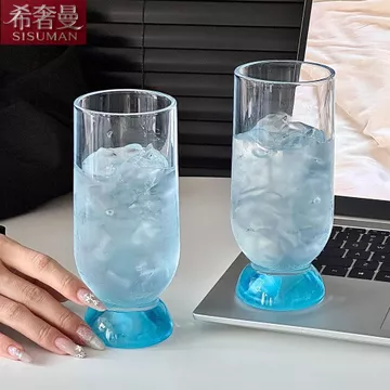 Ice Blue Mountains Đáy Dày Thủy Tinh Nước Thủy Tinh Thủy Tinh Bia Thủy Tinh Giá Trị Cao Sáng Tạo Thủy Tinh Trái Cây Chiết Xuất Đá Xanh Núi Thủy Tinh