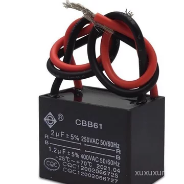 Sản Phẩm Mới Quạt Điện Tụ Điện CBB61 Xoay Trang Quạt Đầu Giường Quạt May Mắn Tụ Điện 4 Dây 2uF 1.2 uF Phụ Kiện PD9M