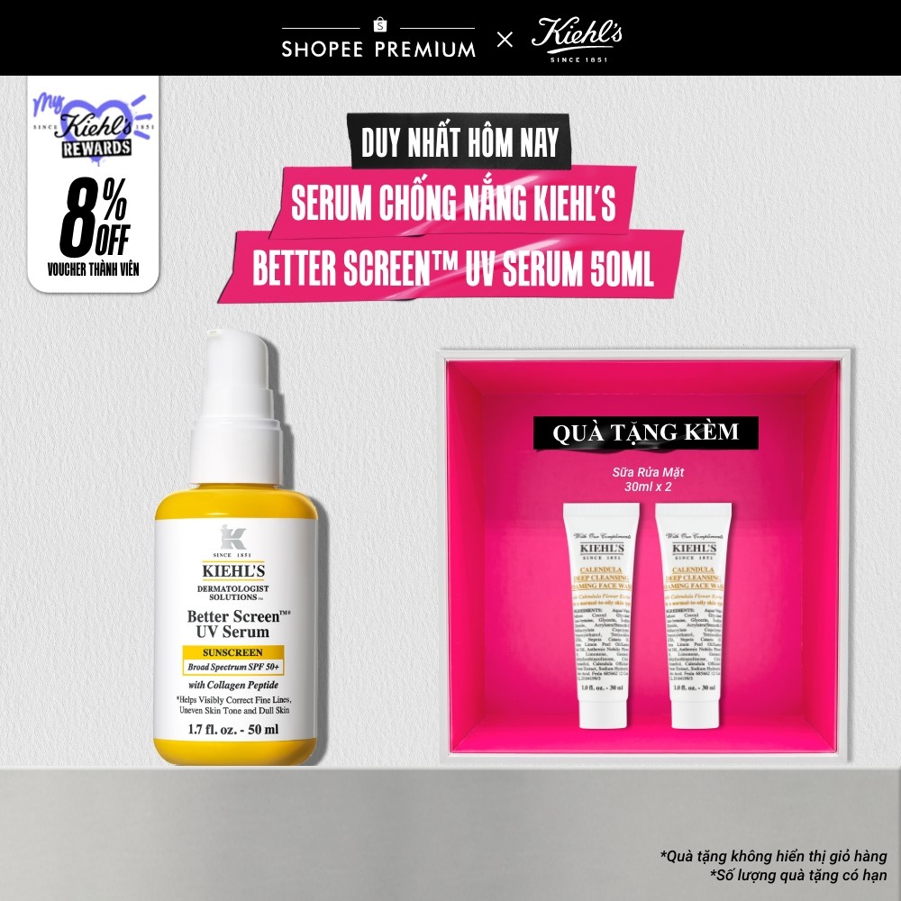 Serum chống nắng & ngăn ngừa lão hóa Kiehl’s Dermatologist Solutions Better Screen™ UV Serum 50ml