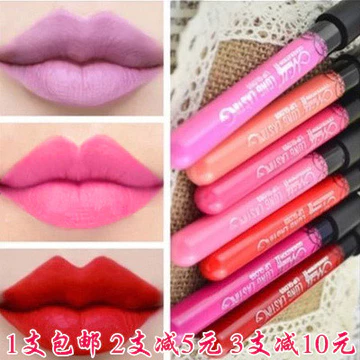 Miễn Phí Vận Chuyển Matte Matte Liquid Lipstick Retro Big Red Vampire Dark Red Lip Gloss Lip Gloss Lip Gloss Long Lasting Non-F