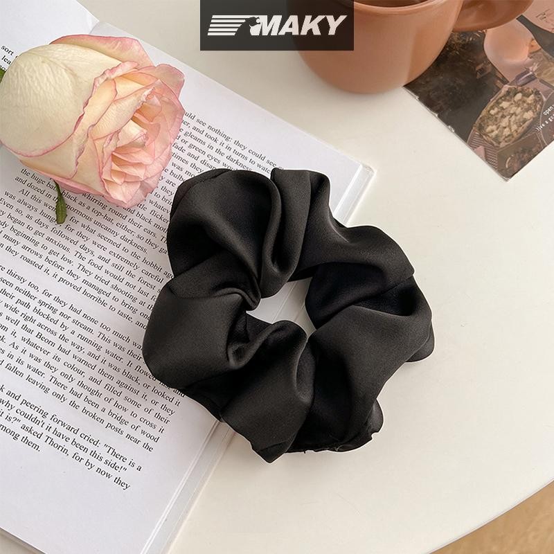 Newwellknownepic Nữ Lụa Scrunchie Co Giãn Handmade Nhiều Màu Tóc Đuôi Ngựa Giá Đỡ Phụ Kiện Tóc VN