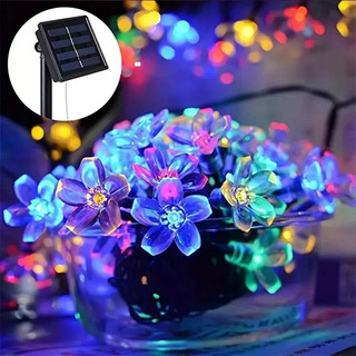 Đèn LED năng lượng mặt trời Hoa anh đào Ánh sáng bầu không khí ngoài trời Chống nước lãng mạn Ánh sáng không khí cho phòng Thẩm mỹ, Phông nền đám cưới, Trang trí cây thông Noel